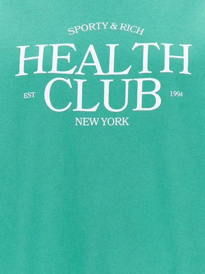 Shop Sporty And Rich Sporty & Rich 'health Club' Sweatshirt In Green
