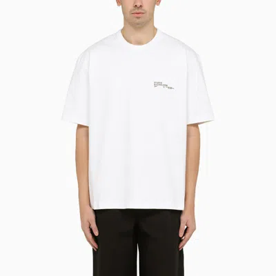 Shop Studio Nicholson Oversize Crewneck T-shirt With Logo In White