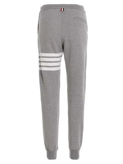 Shop Thom Browne '4 Bar' Joggers In Gray