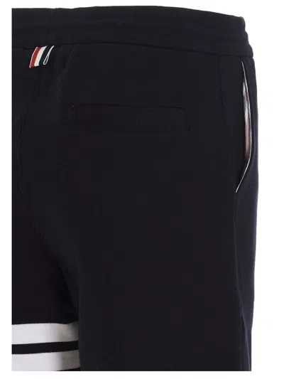 Thom Browne Cotton Loopback Engineered 4-bar Sweat Shorts In Blue