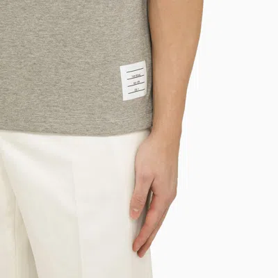 Shop Thom Browne 4-bar T-shirt Light-grey
