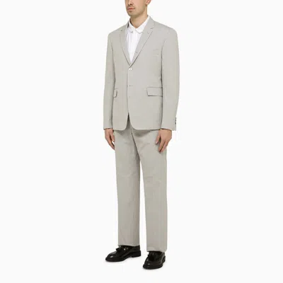Shop Thom Browne Light Single-breasted Pinstripe Jacket In Grey