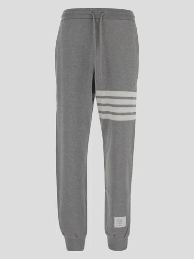 Shop Thom Browne Thome Trousers In Lightgrey