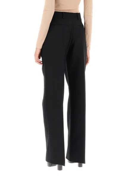 Shop Valentino Garavani Crepe Couture Pants In Black