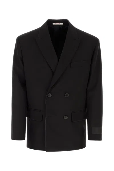 Shop Valentino Garavani Jackets And Vests In Black