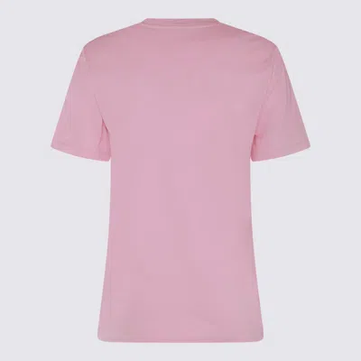 Shop Versace Pink And White Cotton T-shirt