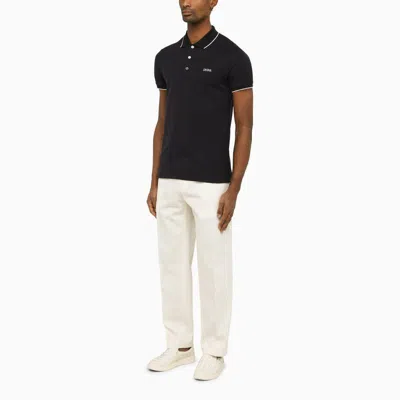 Shop Zegna Classic Navy Polo Shirt In Blue