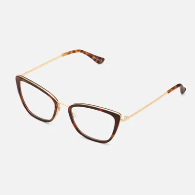 Shop Quay Clickbait Frame In Tortoise,clear