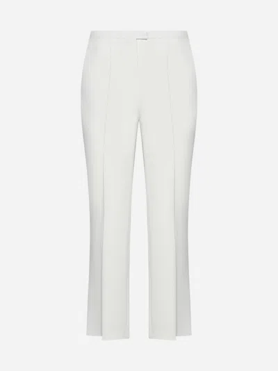 Shop Blanca Vita Pleomele Topstitching-detail Trousers In White