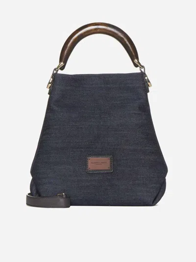 Shop Roberto Festa Denim Bag In Blue