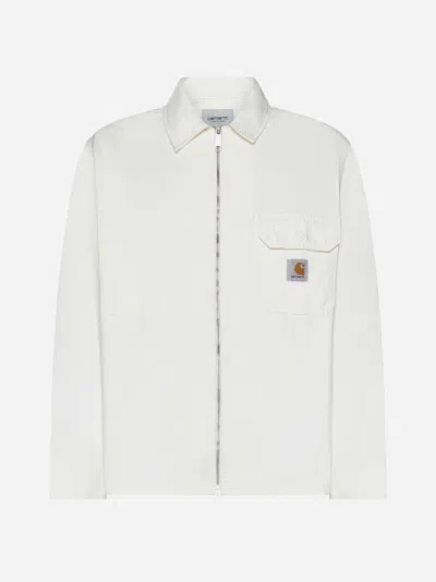 Shop Carhartt Redmond Cotton Shirt Jacket In Off,white