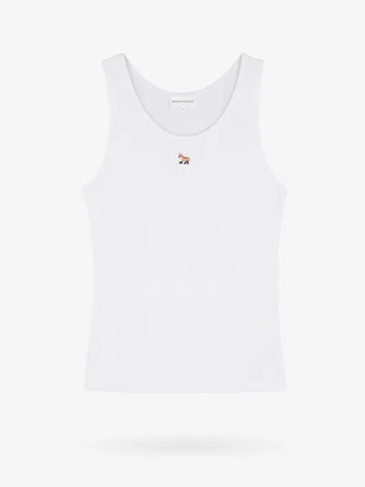 Shop Maison Kitsuné Tank Top In White