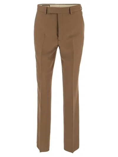 Shop Gucci Straight-leg Trousers In Beige