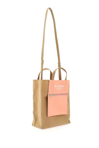 Shop Acne Studios Baker Out Medium Tote Bag In Brown/pink