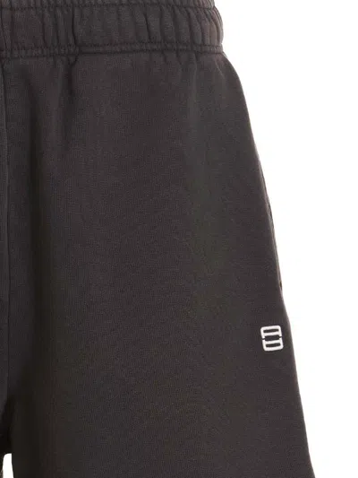 Shop Ambush Embroidered Logo Bermuda Shorts In Gray