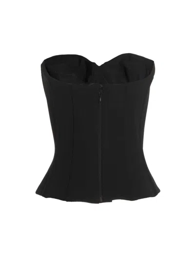 Balenciaga Boned Corset Top In Black