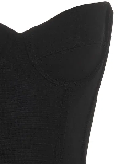 Balenciaga Boned Corset Top In Black