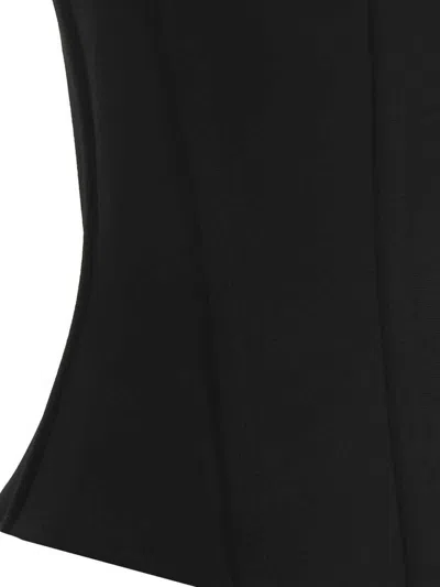 Balenciaga Boned Corset Top In Black