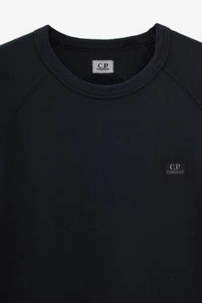 Shop C.p. Company Crewneck Sweatshirts In Blue