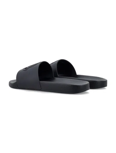 Shop Moncler Basile Sliders In Black