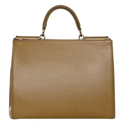 Shop Dolce & Gabbana Brown Leather Shoulder Bag