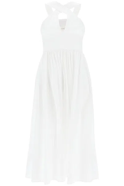 Shop Max Mara Stelvio Stretch Cotton Sundress With In White