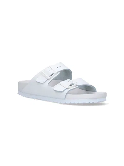 Birkenstock Logo Flip Flops In White