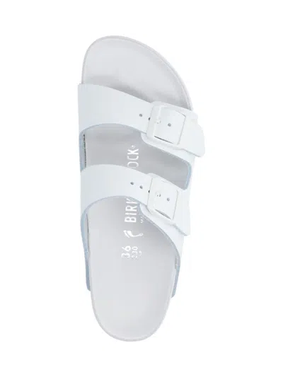 Birkenstock Logo Flip Flops In White