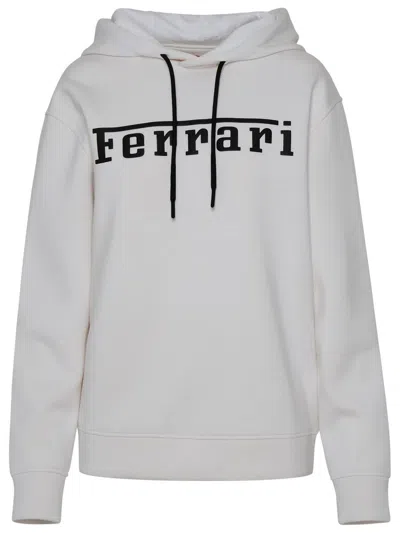 Shop Ferrari Sweatshirt In White Viscose Blend