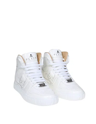 Shop Philipp Plein High Hi Top Sneakers In White