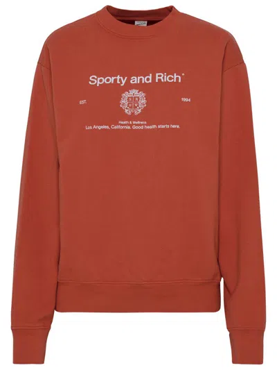Shop Sporty And Rich Sporty & Rich Felpa Crest In Pink