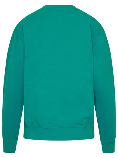 Shop Sporty And Rich Sporty & Rich Green Cotton Water Sweatshirt