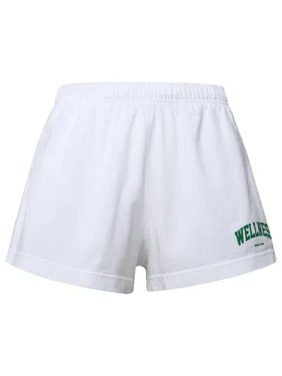 Shop Sporty And Rich Sporty & Rich White Cotton Shorts
