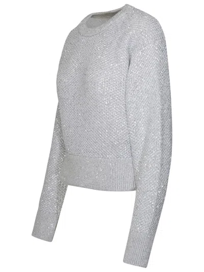 Shop Stella Mccartney Grey Wool Blend Sweater