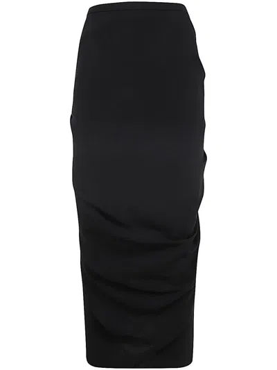 Dries Van Noten Skirt With Drape In Black