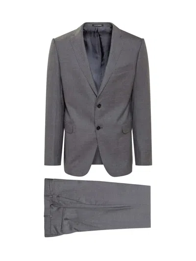 Shop Emporio Armani Two Piece Suit In Grey