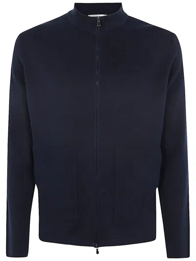 Shop Filippo De Laurentiis Full Zipped Bomber Jacket Clothing In Blue