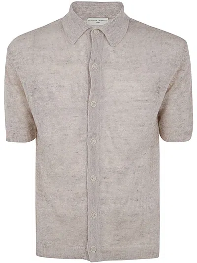Shop Filippo De Laurentiis Short Sleeves Oversized Shirt Clothing In Brown