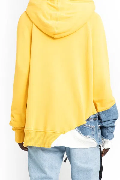 Shop Greg Lauren Sweatshirts In Yellow