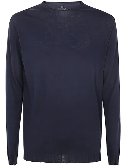 Shop Md75 Classic Round Neck Pullover Clothing In Blue