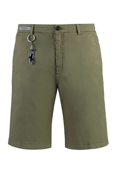 Shop Paul & Shark Cotton Bermuda Shorts In Green