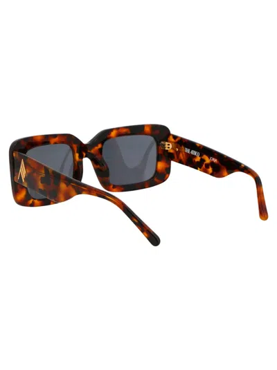 Attico Jorja Sunglasses In T-shell/yellowgold/blue