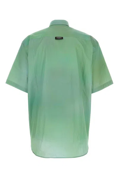 Shop Vetements Shirts In Green