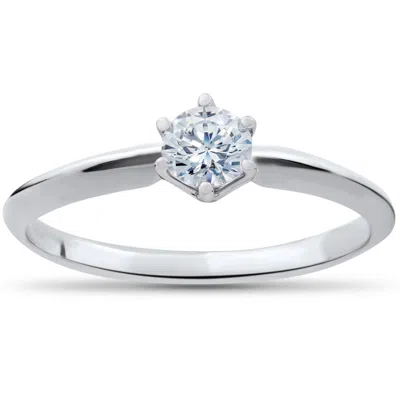 Pompeii3 1/4ct Solitaire Diamond Engagement Ring 14k White Gold In Multi