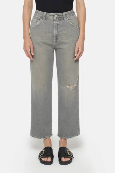Shop Closed Neige Relaxed Jeans In Mid Grey