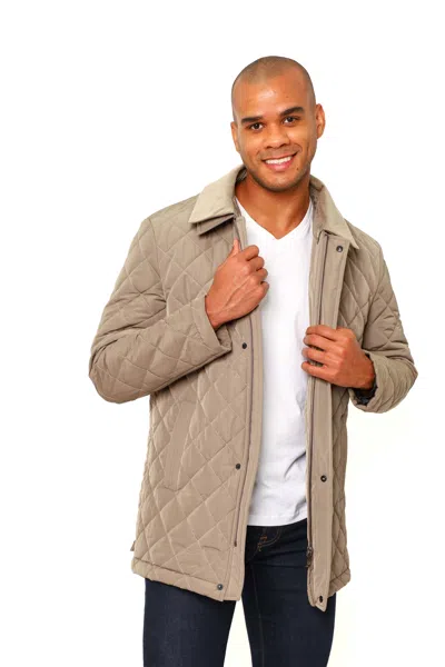 Shop Vellapais Drelux Quilted Jacket In Beige