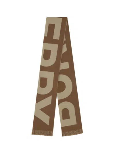 Shop Burberry Scarves In Birch Brown