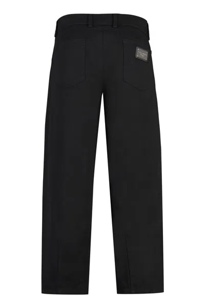 Shop Dolce & Gabbana Straight Leg Jeans In Black