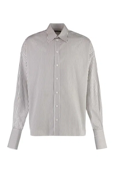 Shop Dolce & Gabbana Striped Cotton Shirt In White