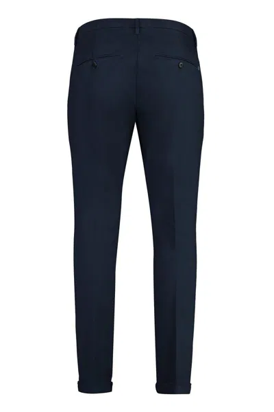 Dondup Straight-leg Virgin Wool Trousers In Blue